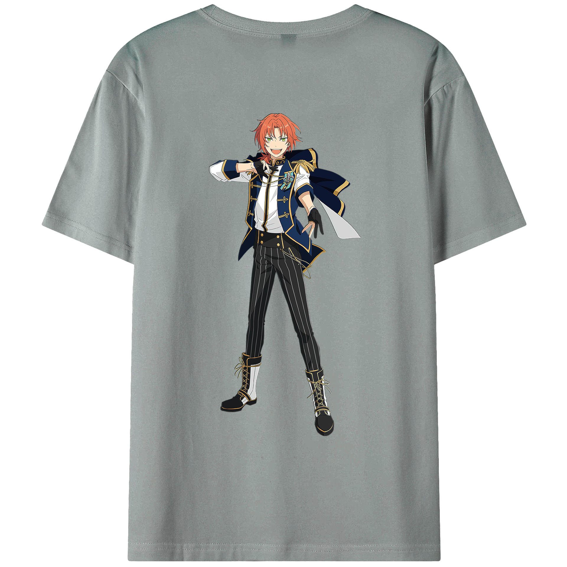 （画像用） あんさんぶるスターズ! Ensemble Stars 綿100％ メンズ半袖Tシャツ（バックプリント） 通気性